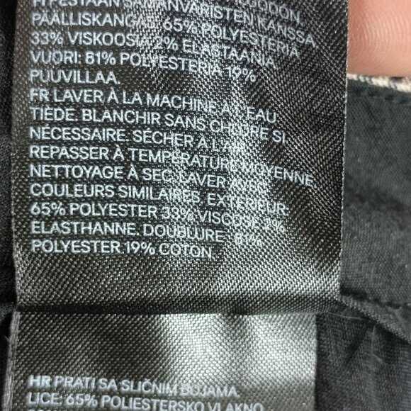 H&M Plaid Skinny Fit Ankle Pants Womens 36 38x28 Brown Dark Academia Preppy - Picture 7 of 8